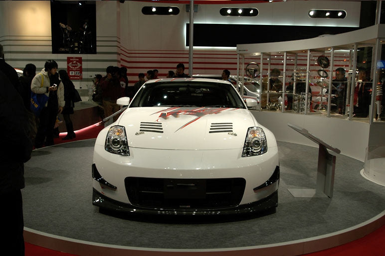 Kazento For Nissan Z33 350Z 2003-08 NIS 2 Carbon Fiber Front Bumper Canard Splitter Pair - Kazento Carbon Parts