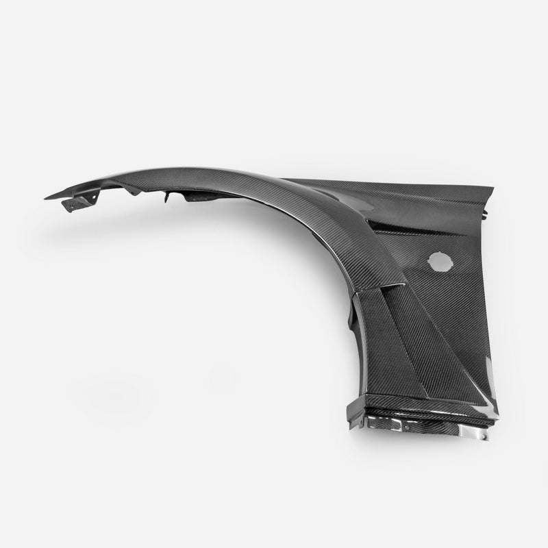 For 09 Onwards For Nissan 370Z Z34 Vrs Style Front Fender With Front Bumper Extension Carbon Fiber - Kazento Carbon Parts