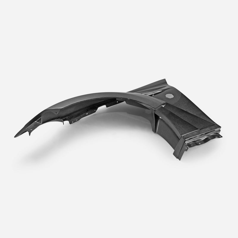 For 09 Onwards For Nissan 370Z Z34 Vrs Style Front Fender With Front Bumper Extension Carbon Fiber - Kazento Carbon Parts