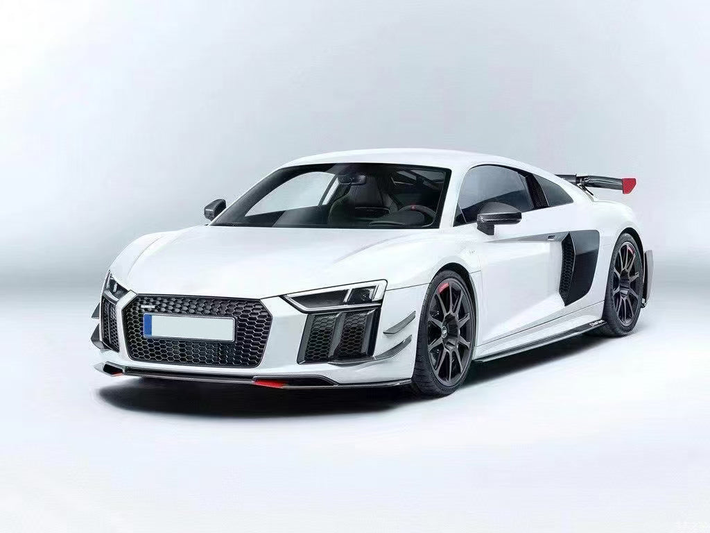 Carbon Front Bumper Side Canard Splitters Audi R8 V10 2016-18 Coupe