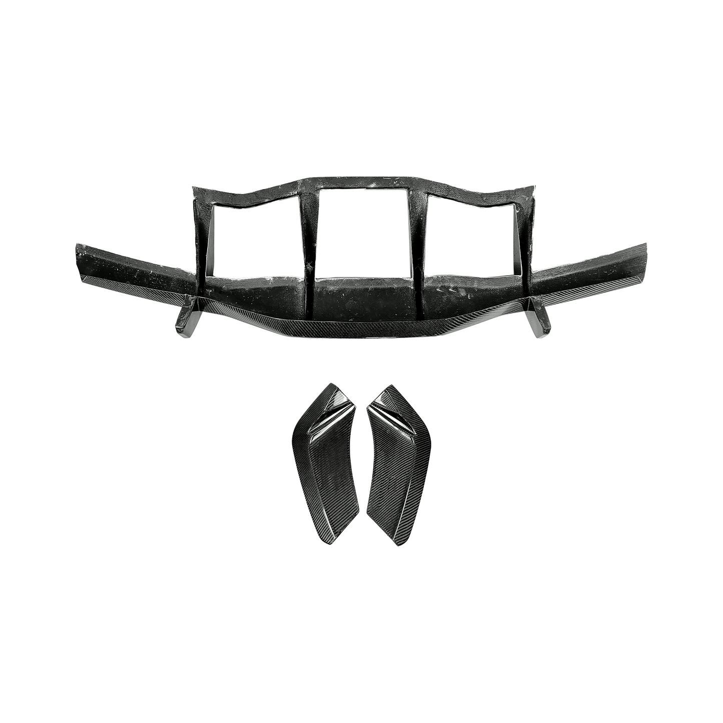 Chevrolet Corvette C8 20-24 Carbon Rear Bumper Diffuser Lip 3pcs