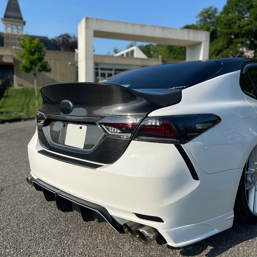 Kazento For Toyota Camry XV70 2017-24 8th Gen Carbon Fiber Rear Ducktail Trunk Boot Lid - Kazento Carbon Parts
