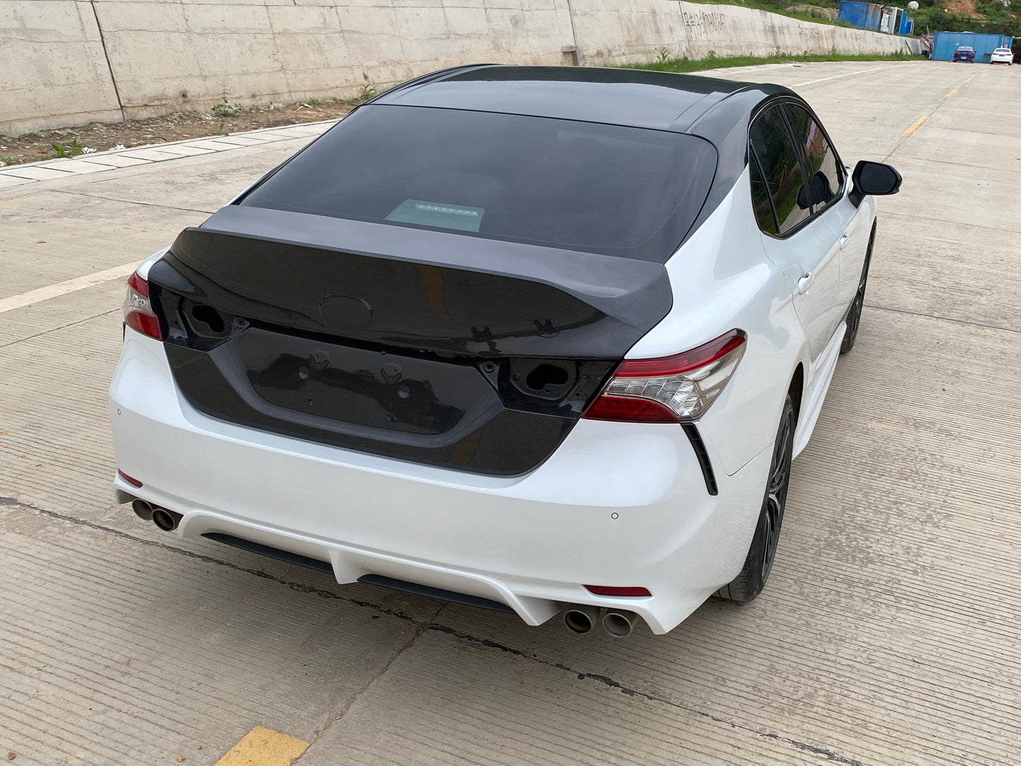 Kazento For Toyota Camry XV70 2017-24 8th Gen Carbon Fiber Rear Ducktail Trunk Boot Lid - Kazento Carbon Parts