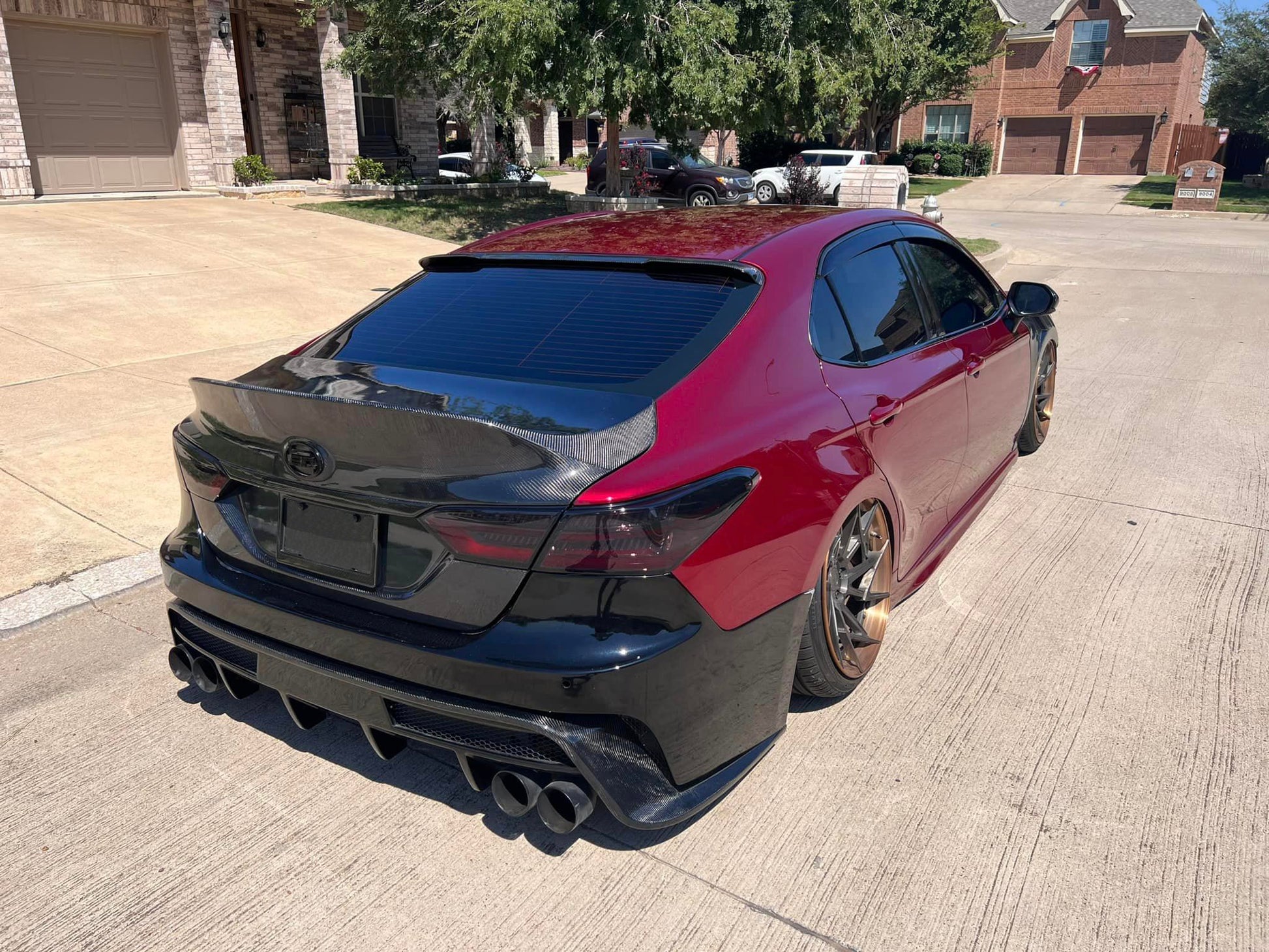 Kazento For Toyota Camry XV70 2017-24 8th Gen Carbon Fiber Rear Ducktail Trunk Boot Lid - Kazento Carbon Parts
