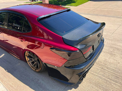 Kazento For Toyota Camry XV70 2017-24 8th Gen Carbon Fiber Rear Ducktail Trunk Boot Lid - Kazento Carbon Parts