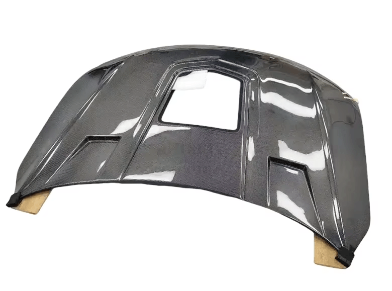 AUDI A6 S6 RS6 C7 C7.5 IMP Style Glass Vented Hood Bonnet 2013-2018 Kazento Carbon Parts Carbon Fiber S6-HOOD-XSJ-CF
