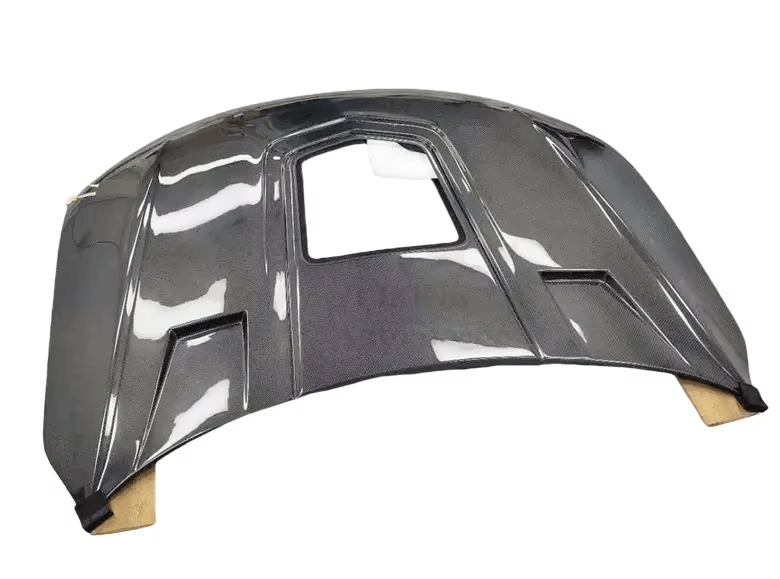AUDI A6 S6 RS6 C7 C7.5 IMP Style Glass Vented Hood Bonnet 2013-2018 Kazento Carbon Parts Carbon Fiber S6-HOOD-XSJ-CF