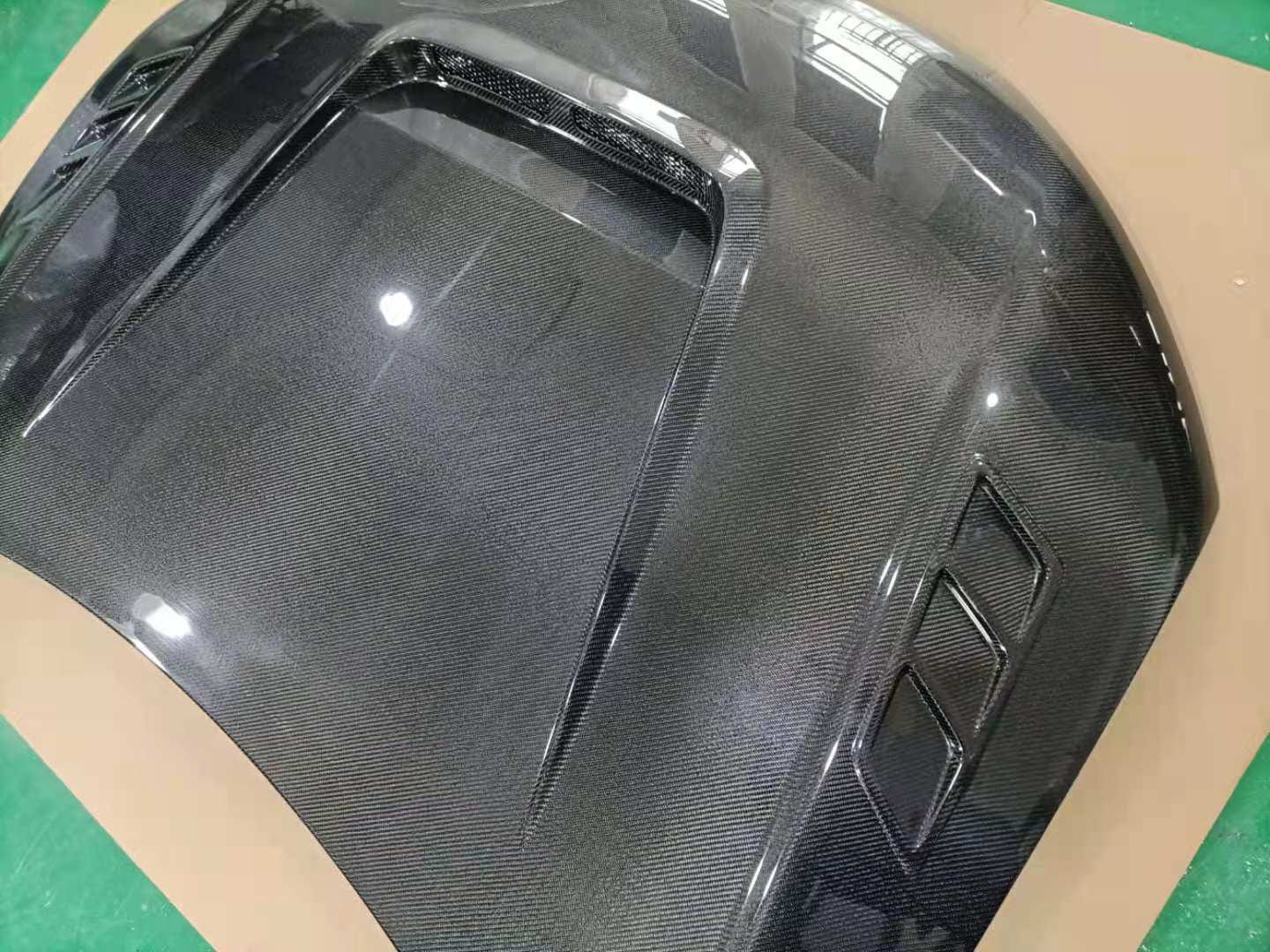 AUDI A7 S7 RS7 C7 C7.5 Front Vented Bonnet Hood 2013-2018 Kazento Carbon Parts Carbon Fiber A7-HOOD-LN-CF