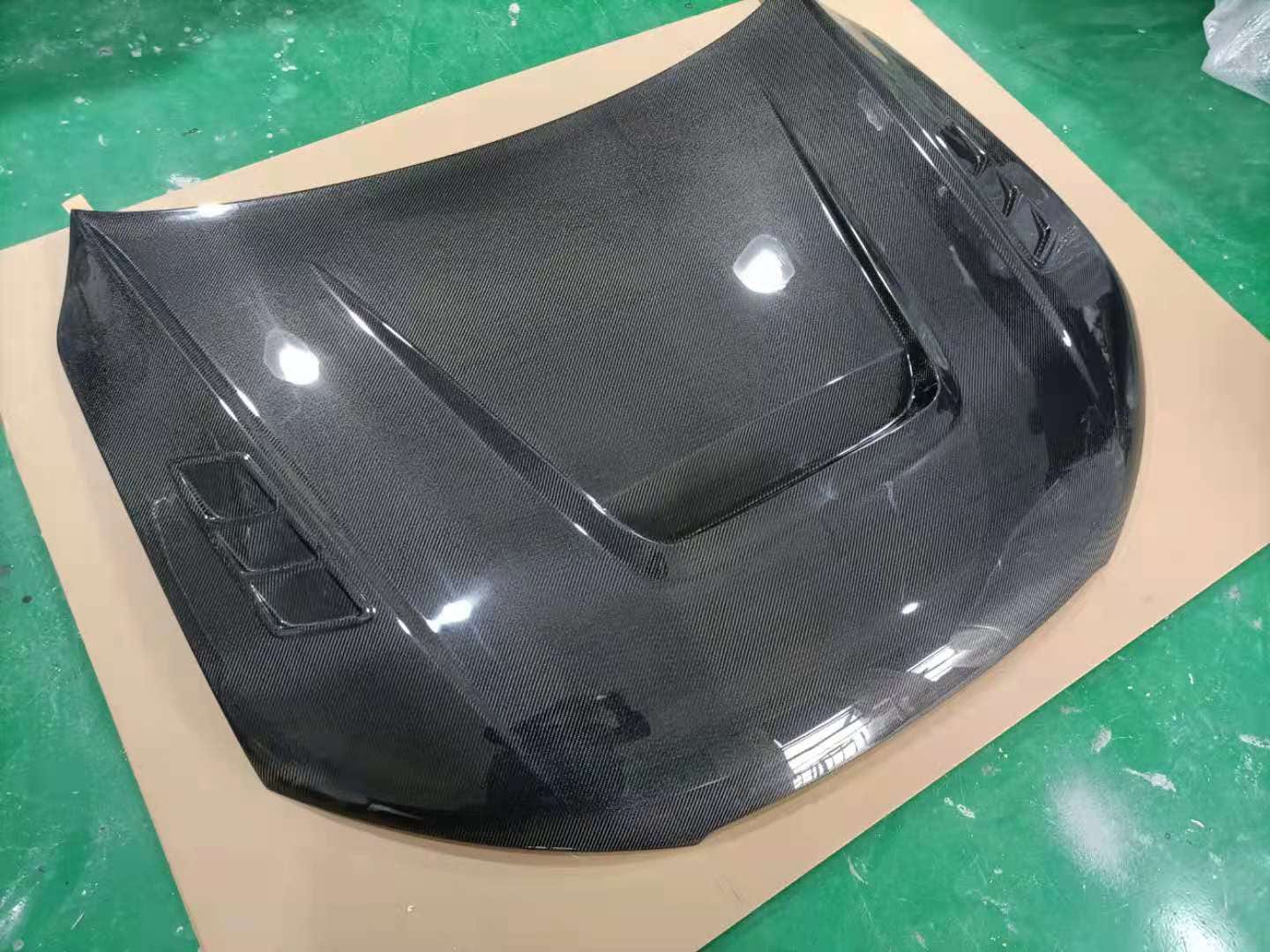AUDI A7 S7 RS7 C7 C7.5 Front Vented Bonnet Hood 2013-2018 Kazento Carbon Parts Carbon Fiber A7-HOOD-LN-CF