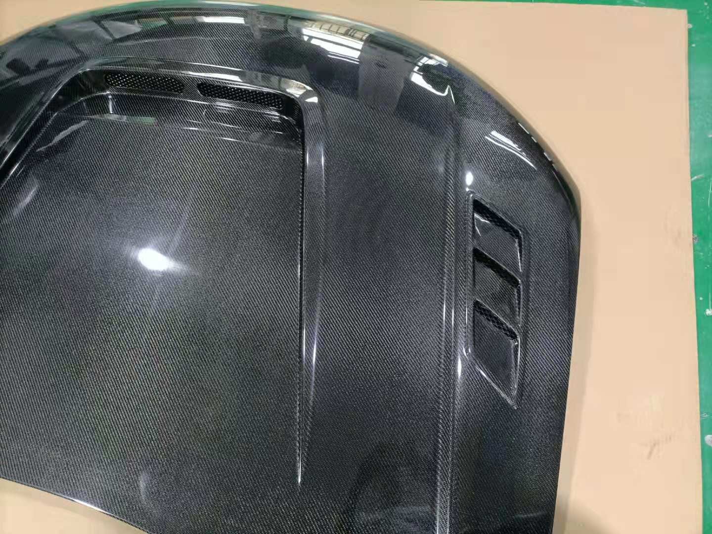 AUDI A7 S7 RS7 C7 C7.5 Front Vented Bonnet Hood 2013-2018 Kazento Carbon Parts Carbon Fiber A7-HOOD-LN-CF