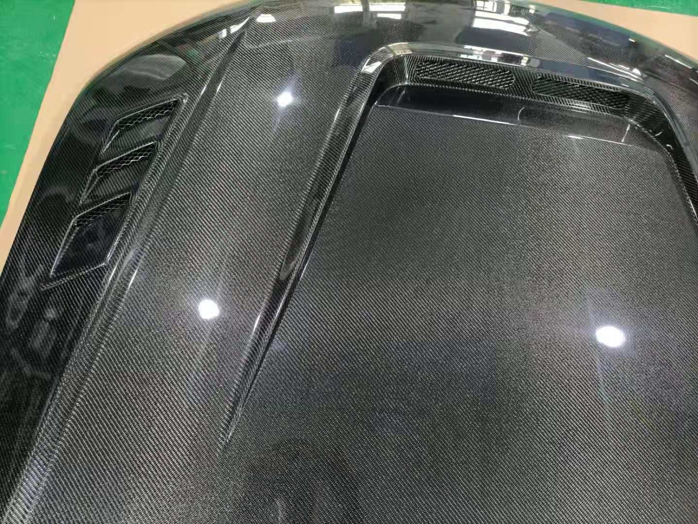 AUDI A7 S7 RS7 C7 C7.5 Front Vented Bonnet Hood 2013-2018 Kazento Carbon Parts Carbon Fiber A7-HOOD-LN-CF