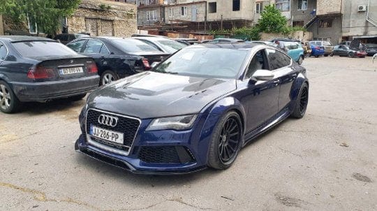 AUDI A7 S7 RS7 C7 C7.5 Front Vented Bonnet Hood 2013-2018 Kazento Carbon Parts Carbon Fiber A7-HOOD-LN-CF