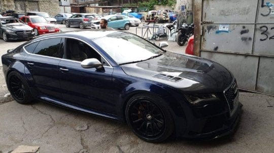 AUDI A7 S7 RS7 C7 C7.5 Front Vented Bonnet Hood 2013-2018 Kazento Carbon Parts Carbon Fiber A7-HOOD-LN-CF