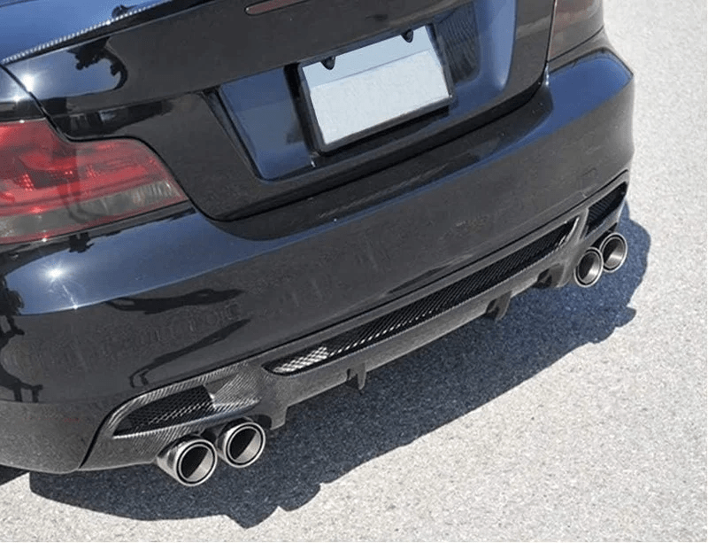 BMW 1Series E82 E88 125i 128i 135i M Sport Rear Diffuser 2007-2013 Kazento Carbon Parts Carbon Fiber E82-DIF-LN-CF