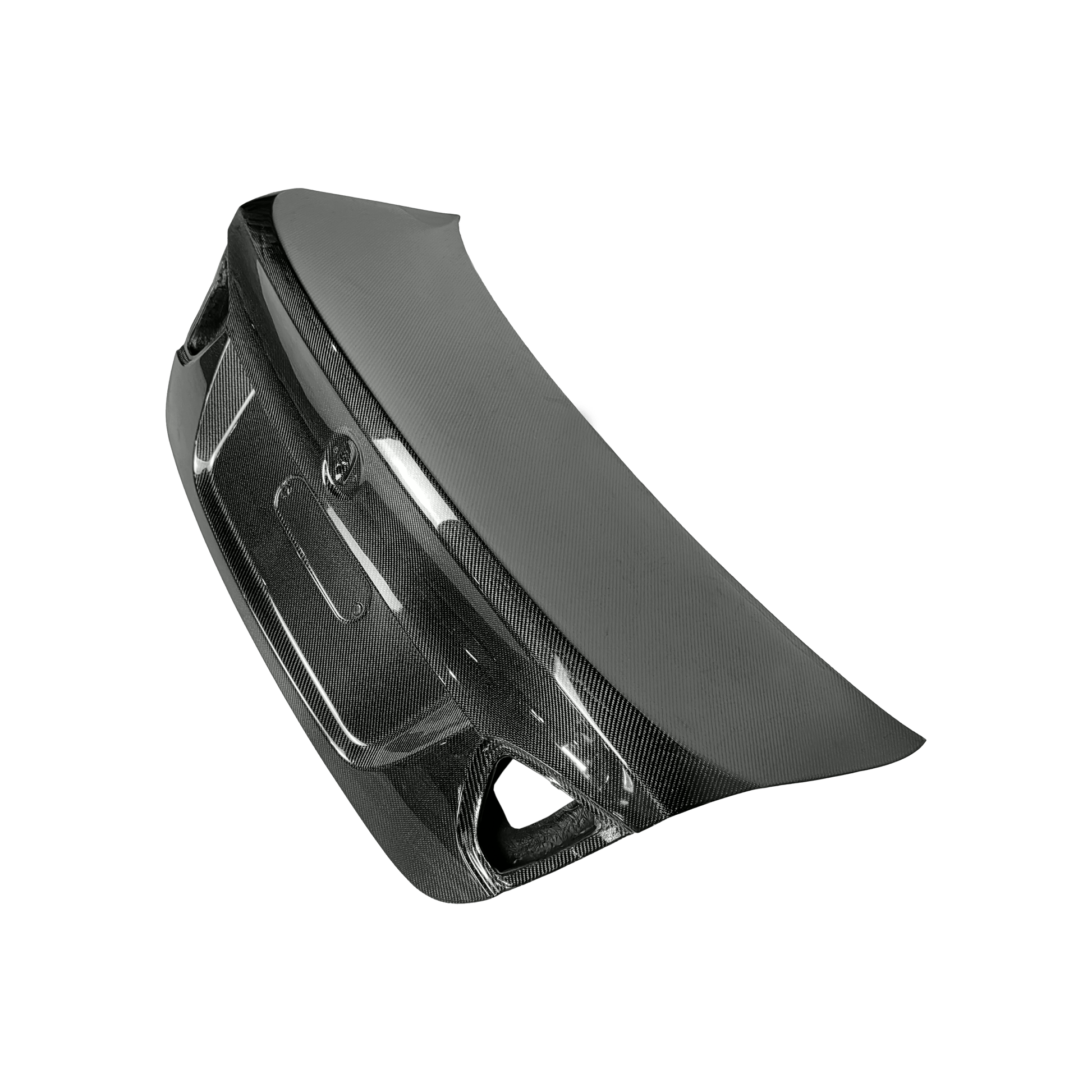 BMW E90 3 Series Sedan 05-08 Only Ducktail Style Carbon Rear Trunk Kazento Carbon Parts Carbon Fiber E90-TRUNK-58WLDC-CF