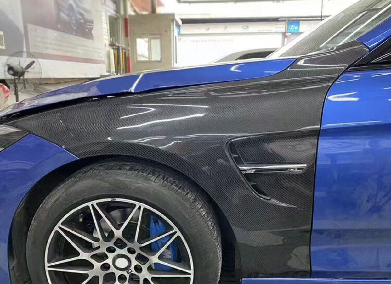 BMW F30 3 Series Carbon Fiber Side Front Vent Fender Pair Kazento Carbon Parts 车身侧板 Carbon Fiber F30-FF-ADL-CF