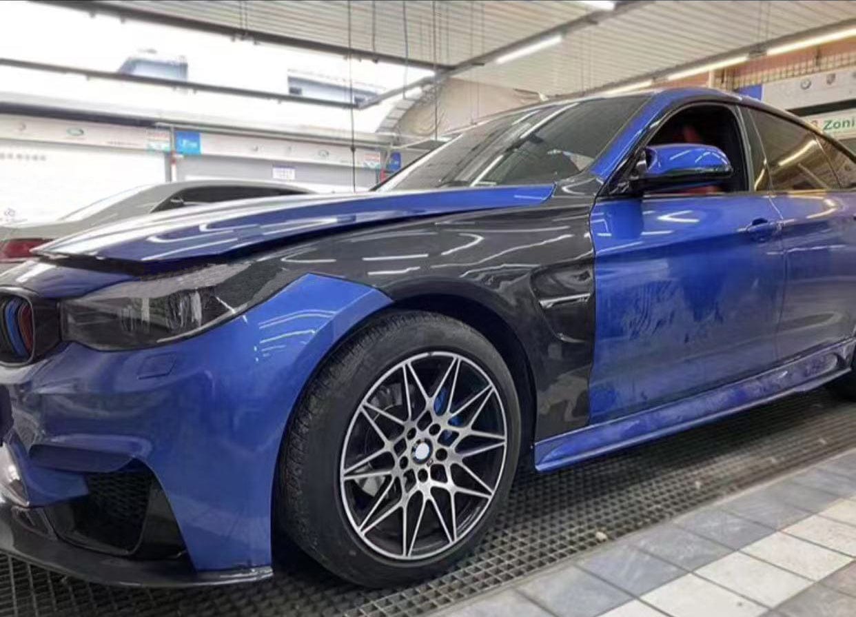 BMW F30 3 Series Carbon Fiber Side Front Vent Fender Pair Kazento Carbon Parts 车身侧板 Carbon Fiber F30-FF-ADL-CF