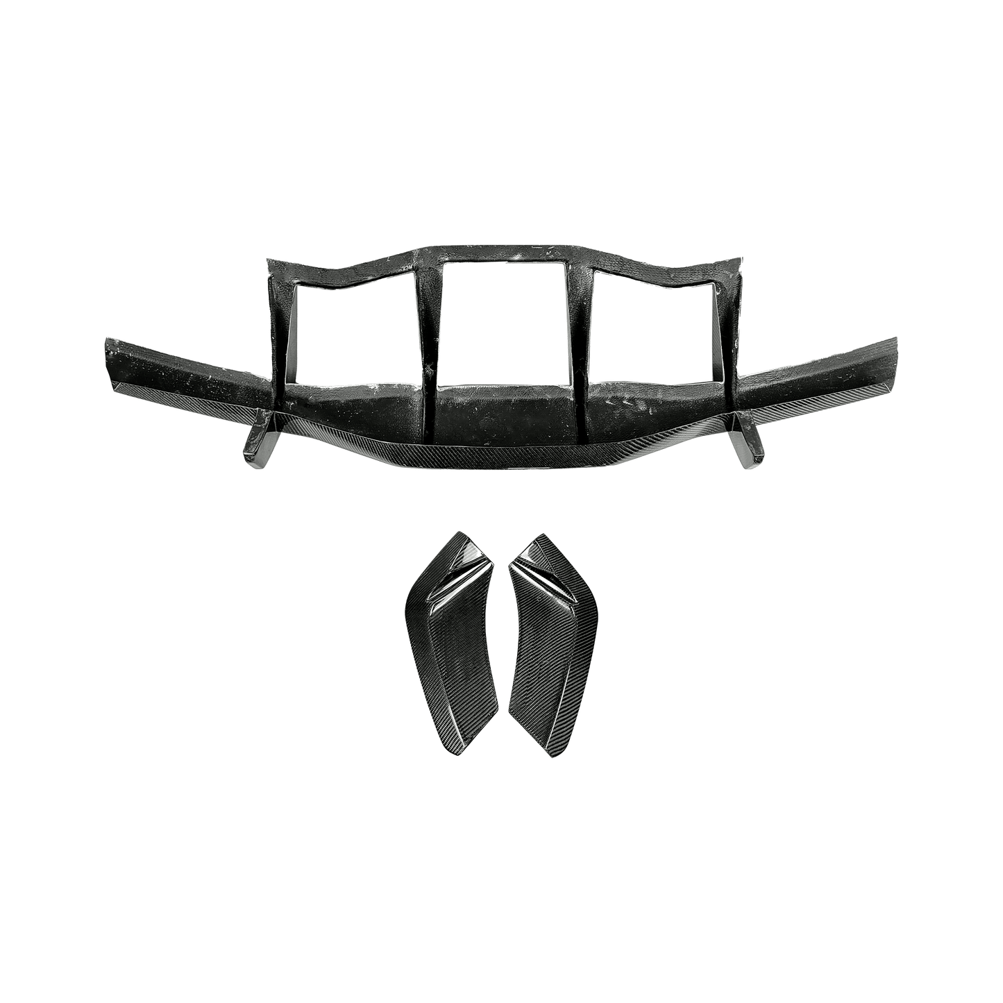 Chevrolet Corvette C8 Rear Bumper Diffuser Lip 2020-2024 Kazento Carbon Parts Carbon Fiber CORVETTEC8-DIFSPAT-KZ-CF