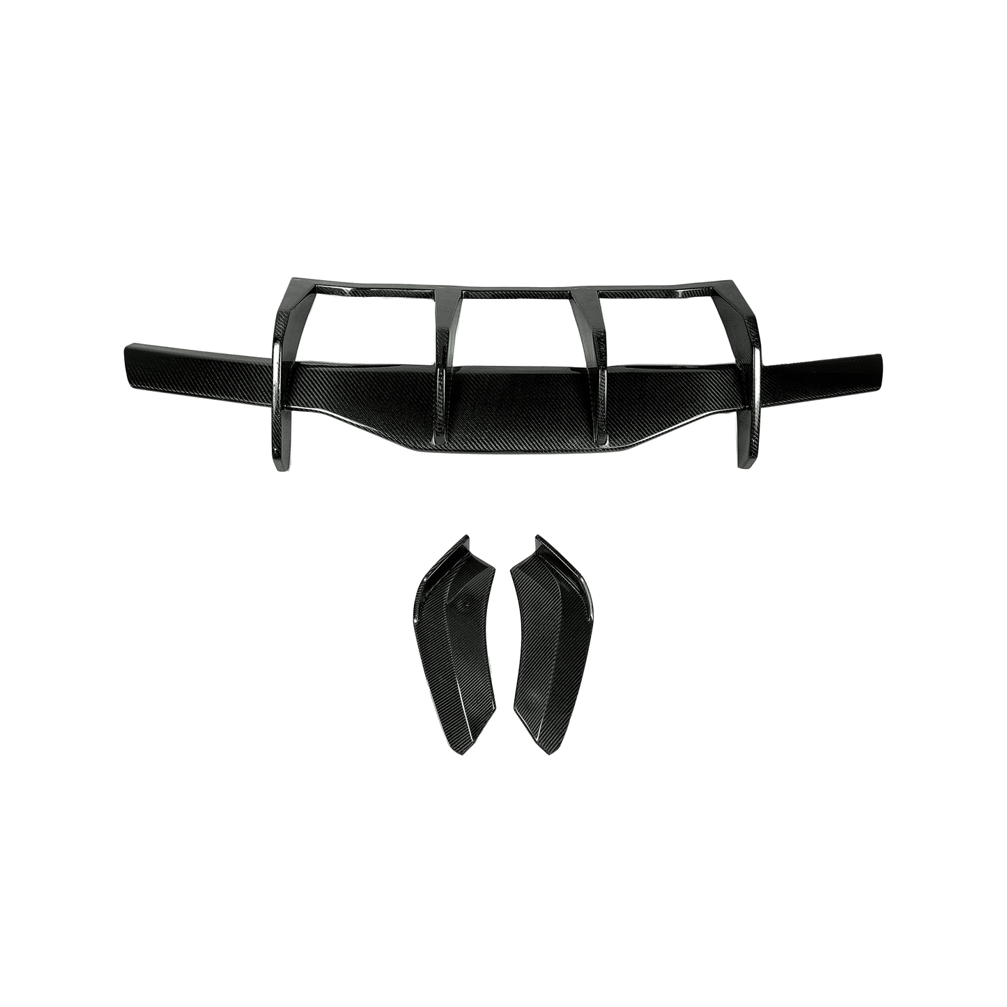 Chevrolet Corvette C8 Rear Bumper Diffuser Lip 2020-2024 Kazento Carbon Parts Carbon Fiber CORVETTEC8-DIFSPAT-KZ-CF