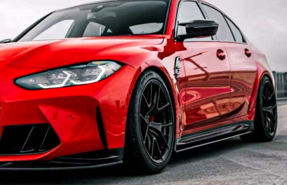 Dry Carbon R44 Style Side Skirts Extensions Pair For BMW M3 G80 20-24 Kazento Carbon Parts 车身侧板 Dry Carbon Fiber M3G80-SSX-R44-DCF