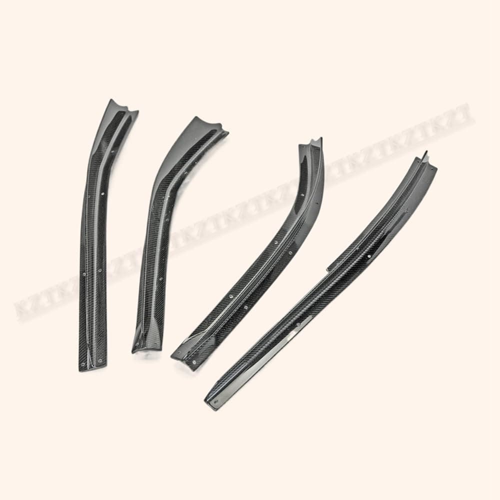 For 2008-16 R35 Ts Style For Nissan Rear Under Fins (4 Pcs Kit) (To Be Used With Ts M17 Rear Under Bumper Or Rear Under Bumper Ver.2 Carbon Fiber Kazento Carbon Parts 车身侧板 R35-FIN-DIF-TSV2-08-CF