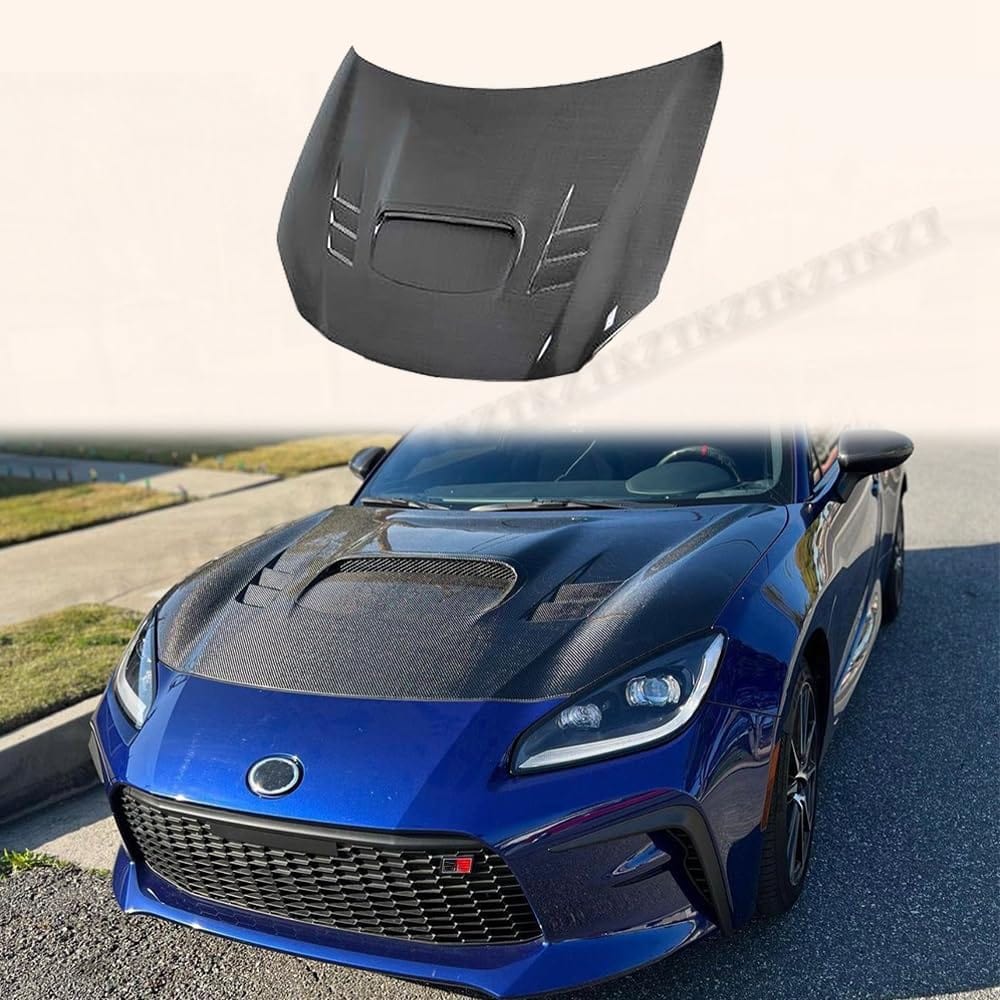 For 2022+ Toyota GR86 Subaru BRZ ZD8 ZN8 FA Style Carbon Fiber Vented Hood Kazento Carbon Parts 车身侧板 GR86-HOOD-FA-CF