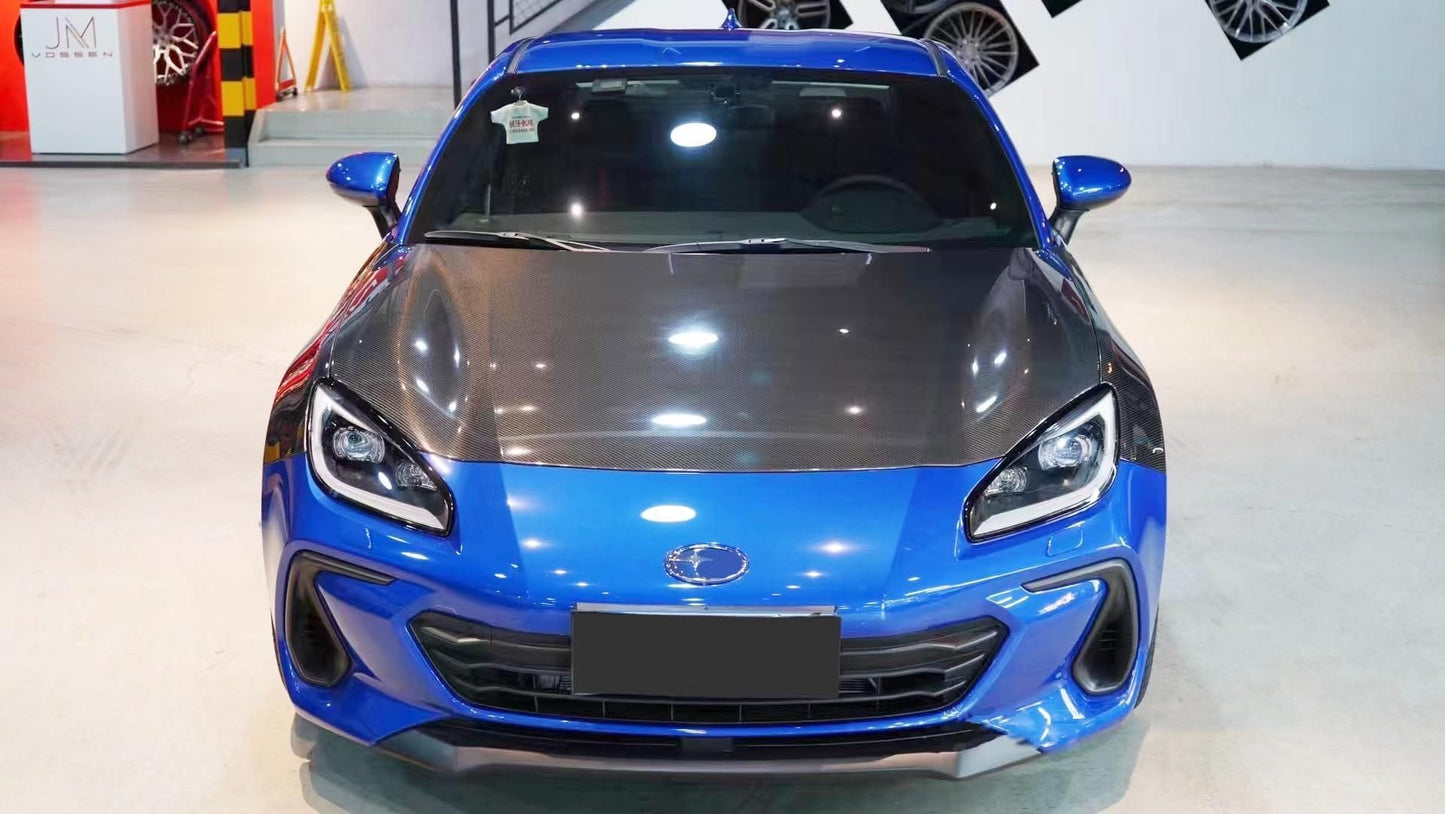 For 2022+ Toyota GR86 Subaru BRZ ZD8 ZN8 OE Style Carbon Fiber Vented Hood Kazento Carbon Parts 车身侧板 GR86-HOOD-OE-CF