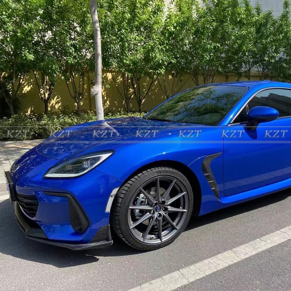 For 2022+ Toyota GR86 Subaru BRZ ZD8 ZN8 T Style Carbon Fiber Front Lip Splitter Kazento Carbon Parts 车身侧板 GR86-FL-ST-CF