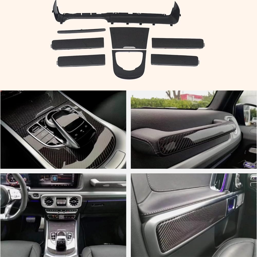 For Benz 2018+ W464 G500 G63 Dry Carbon Dash Interior Trim 8PCS Replacement Kazento Carbon Parts 车身侧板 G63-INT-REP-DCF