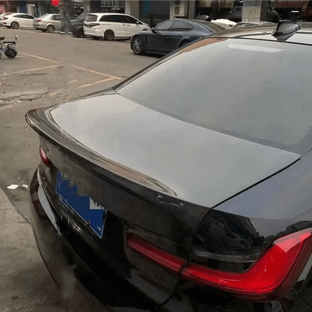 For BMW 2019-23 3 Series Sedan 4D G20 320i 330i M340i Ducktail Rear Boot Trunk Carbon Fiber Kazento Carbon Parts Carbon Fiber G20-TRUNK-CS-CF