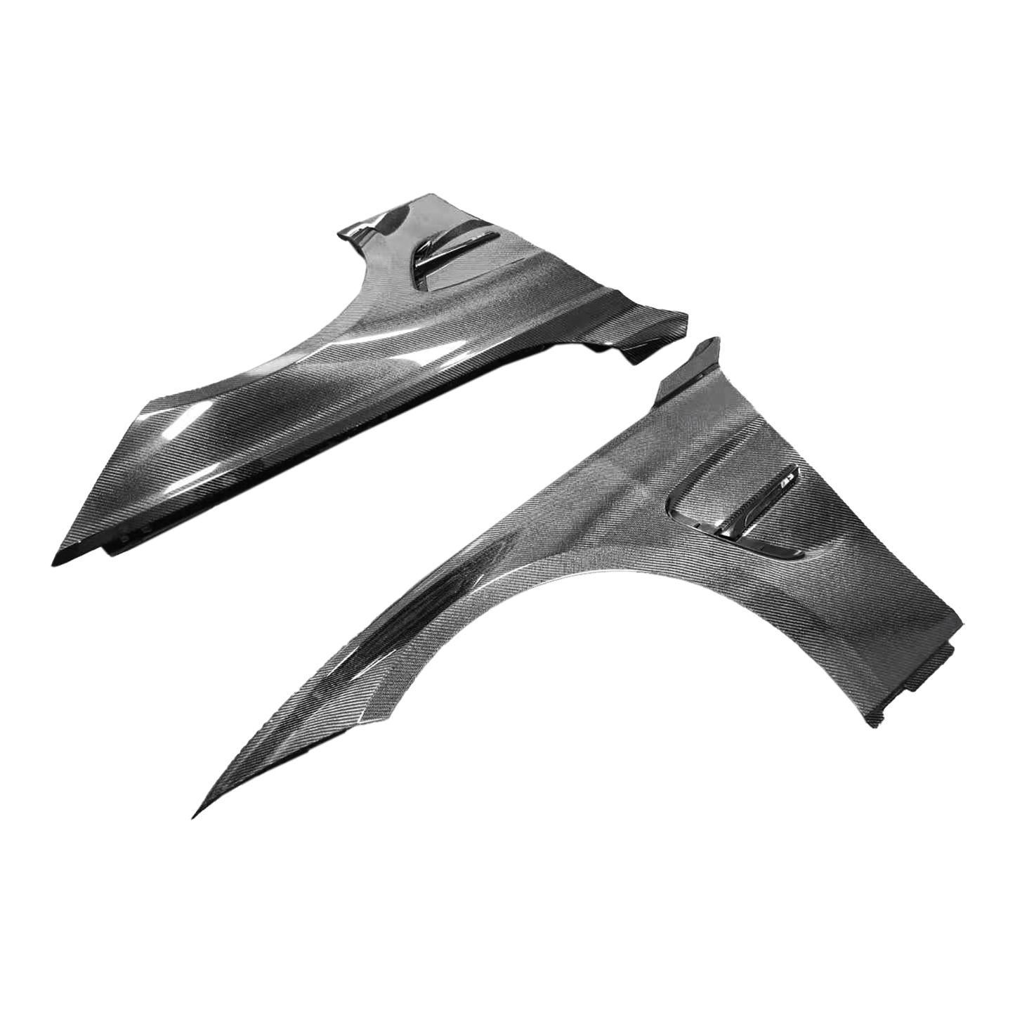 For BMW 3 Series F30 2012-19 4 Door Sedan KZ Carbon Front Fender With Emblem Kazento Carbon Parts Carbon Fiber F30-FF-WEM-CF