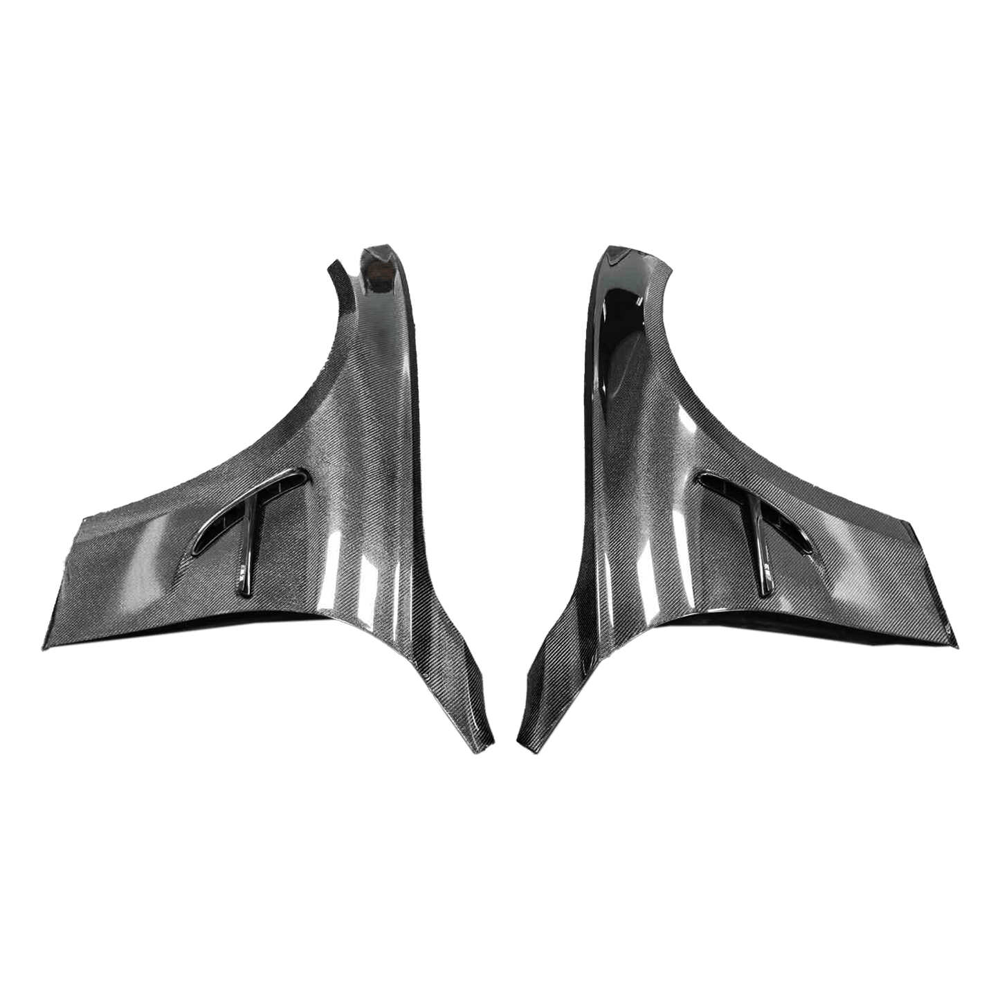 For BMW 3 Series F30 2012-19 4 Door Sedan KZ Carbon Front Fender With Emblem Kazento Carbon Parts Carbon Fiber F30-FF-WEM-CF