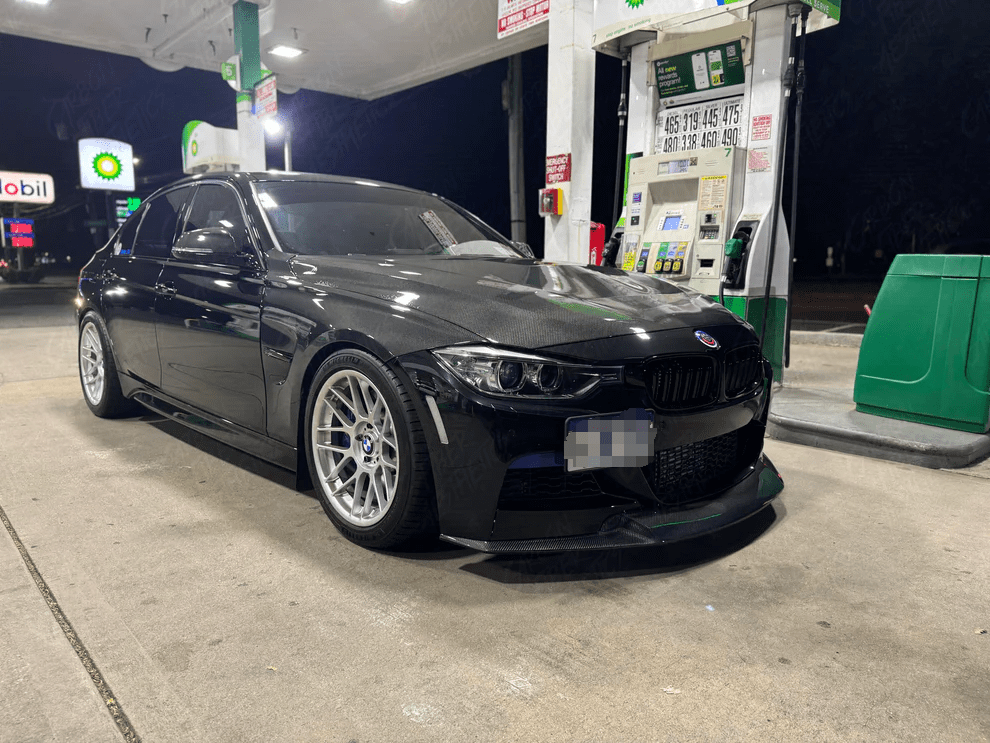 For BMW 3 Series F30 2012-19 4 Door Sedan KZ Carbon Front Fender With Emblem Kazento Carbon Parts Carbon Fiber F30-FF-WEM-CF