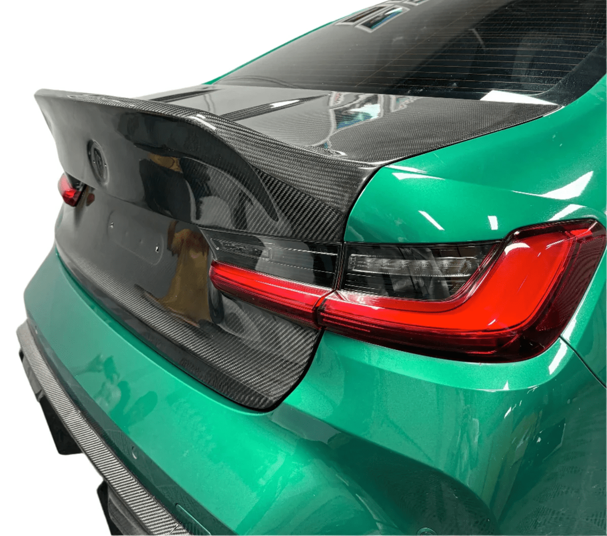 For BMW M3 G20 G80 2020-24 4D Sedan Dry Carbon CS Style Rear Ductail Trunk Boot Lid Kazento Carbon Parts Dry Carbon Fiber M3G80-TRUNK-CS-DCF