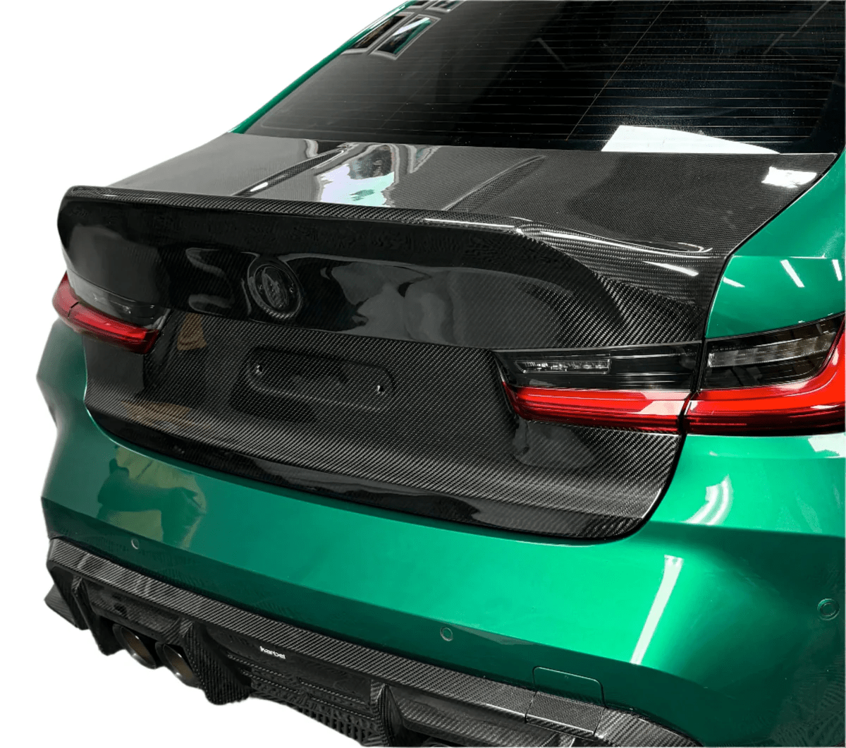 For BMW M3 G20 G80 2020-24 4D Sedan Dry Carbon CS Style Rear Ductail Trunk Boot Lid Kazento Carbon Parts Dry Carbon Fiber M3G80-TRUNK-CS-DCF