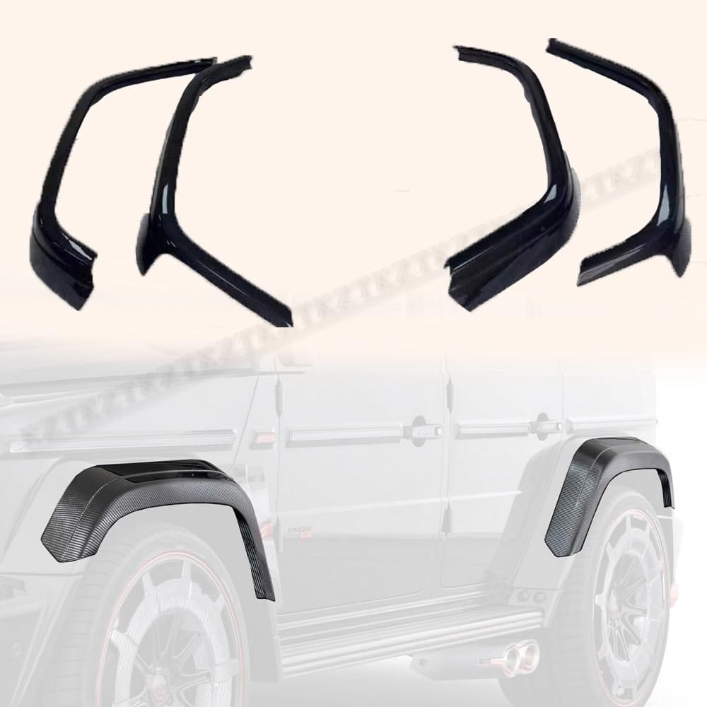 For Brabus G63 G500 G350 Rock-Style G900 Fender Flares 4PCS Dry Carbon Stick On Kazento Carbon Parts 车身侧板 G63-ARCH-G900-DCF