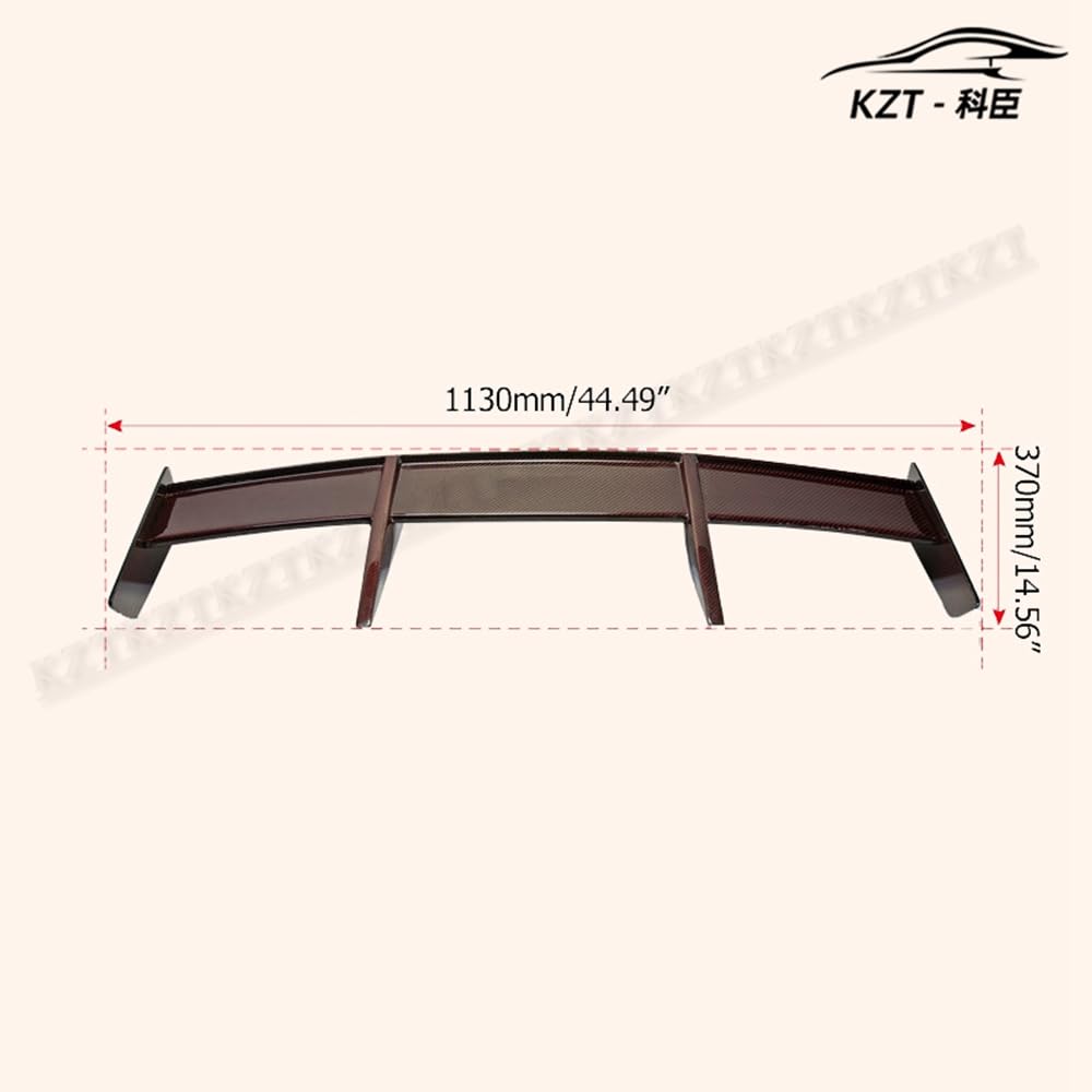 For F56 Mini Cooper S Rk Style Rear Spoiler (S Only) Carbon Fiber (Red Color) Car Body Parts Kits Kazento Carbon Parts 车身侧板 F56-RS-RK-S-RCF2