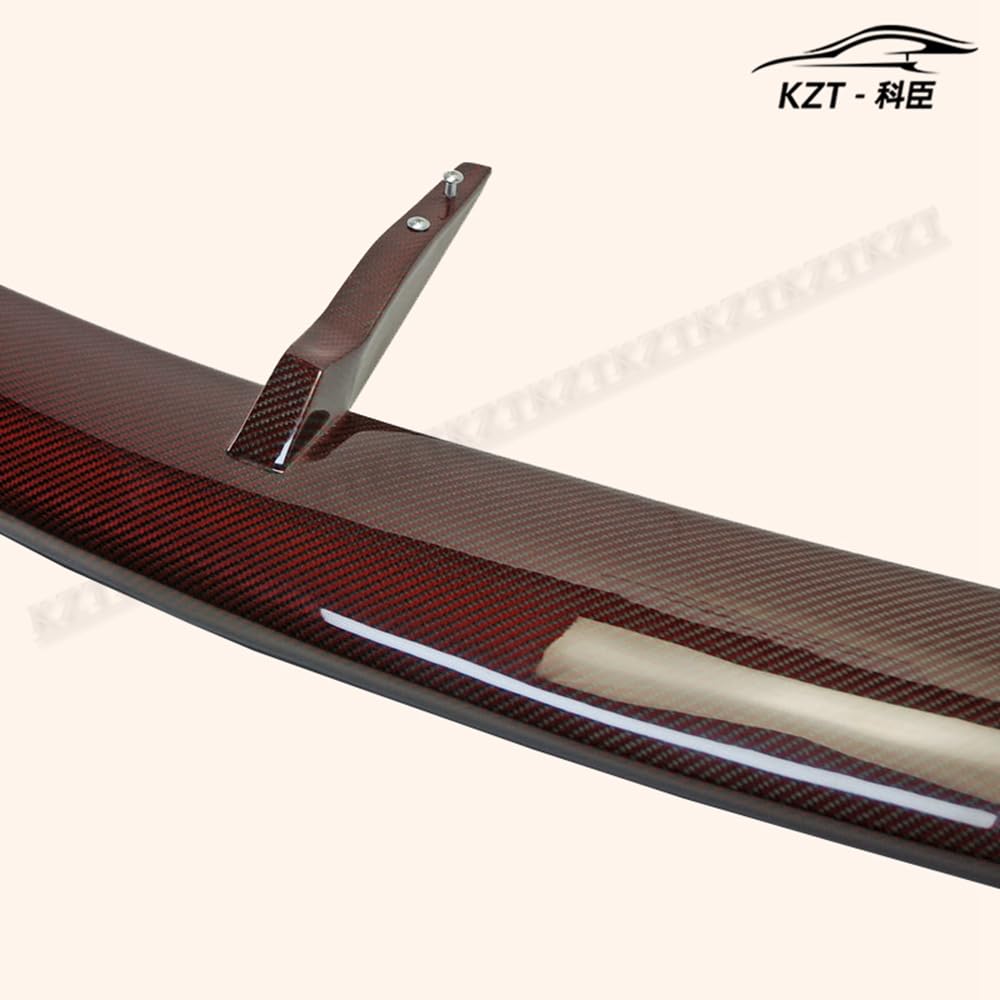 For F56 Mini Cooper S Rk Style Rear Spoiler (S Only) Carbon Fiber (Red Color) Car Body Parts Kits Kazento Carbon Parts 车身侧板 F56-RS-RK-S-RCF2