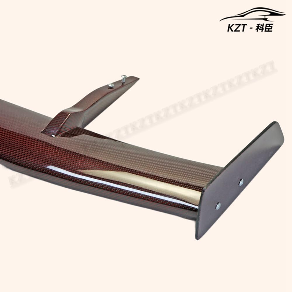 For F56 Mini Cooper S Rk Style Rear Spoiler (S Only) Carbon Fiber (Red Color) Car Body Parts Kits Kazento Carbon Parts 车身侧板 F56-RS-RK-S-RCF2