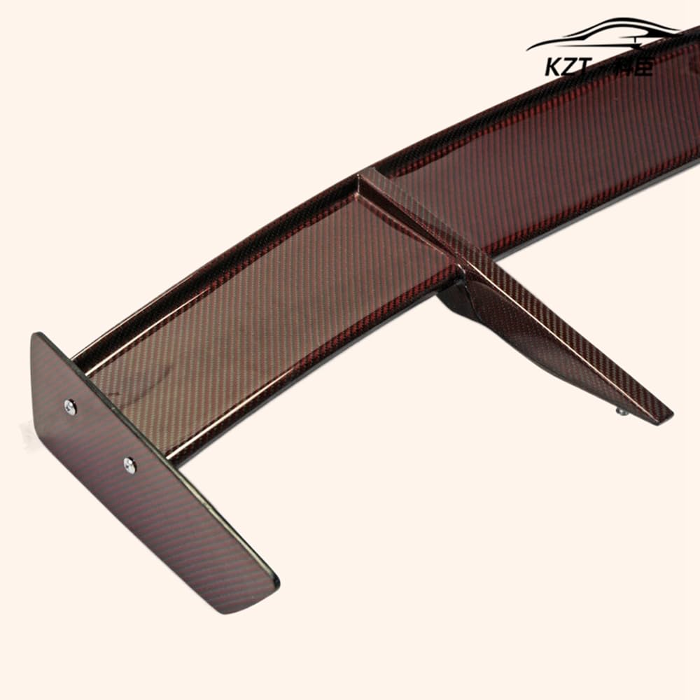 For F56 Mini Cooper S Rk Style Rear Spoiler (S Only) Carbon Fiber (Red Color) Car Body Parts Kits Kazento Carbon Parts 车身侧板 F56-RS-RK-S-RCF2