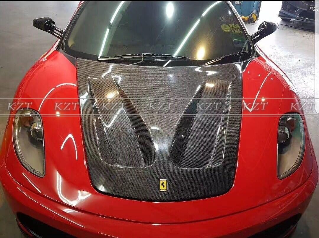 For Ferrari F430 VS Style Vented Hood Bonnet Carbon Fiber
