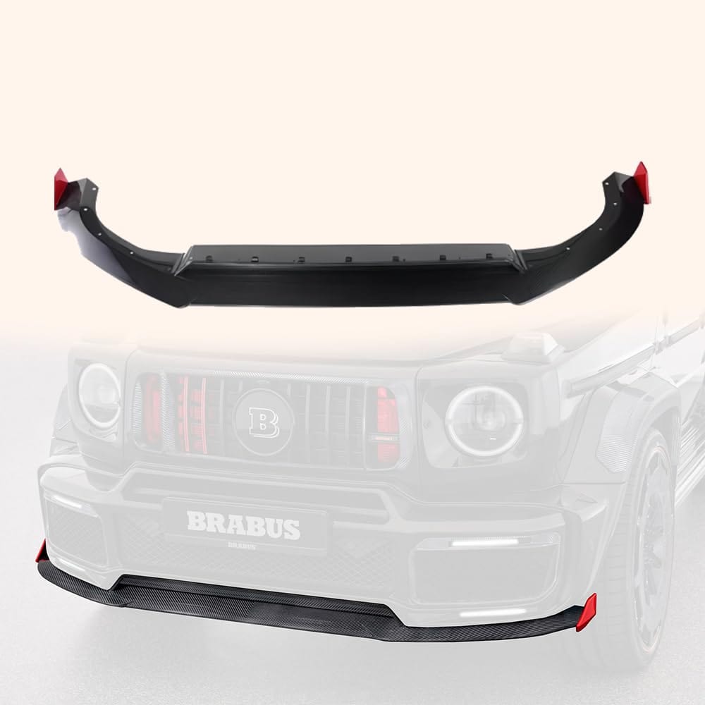 For G63 G500 G350 Rock-Style G900 Front Bumper Under Lip Diffuser Dry Carbon Kazento Carbon Parts 车身侧板 G500-FL-ROCK-DCF