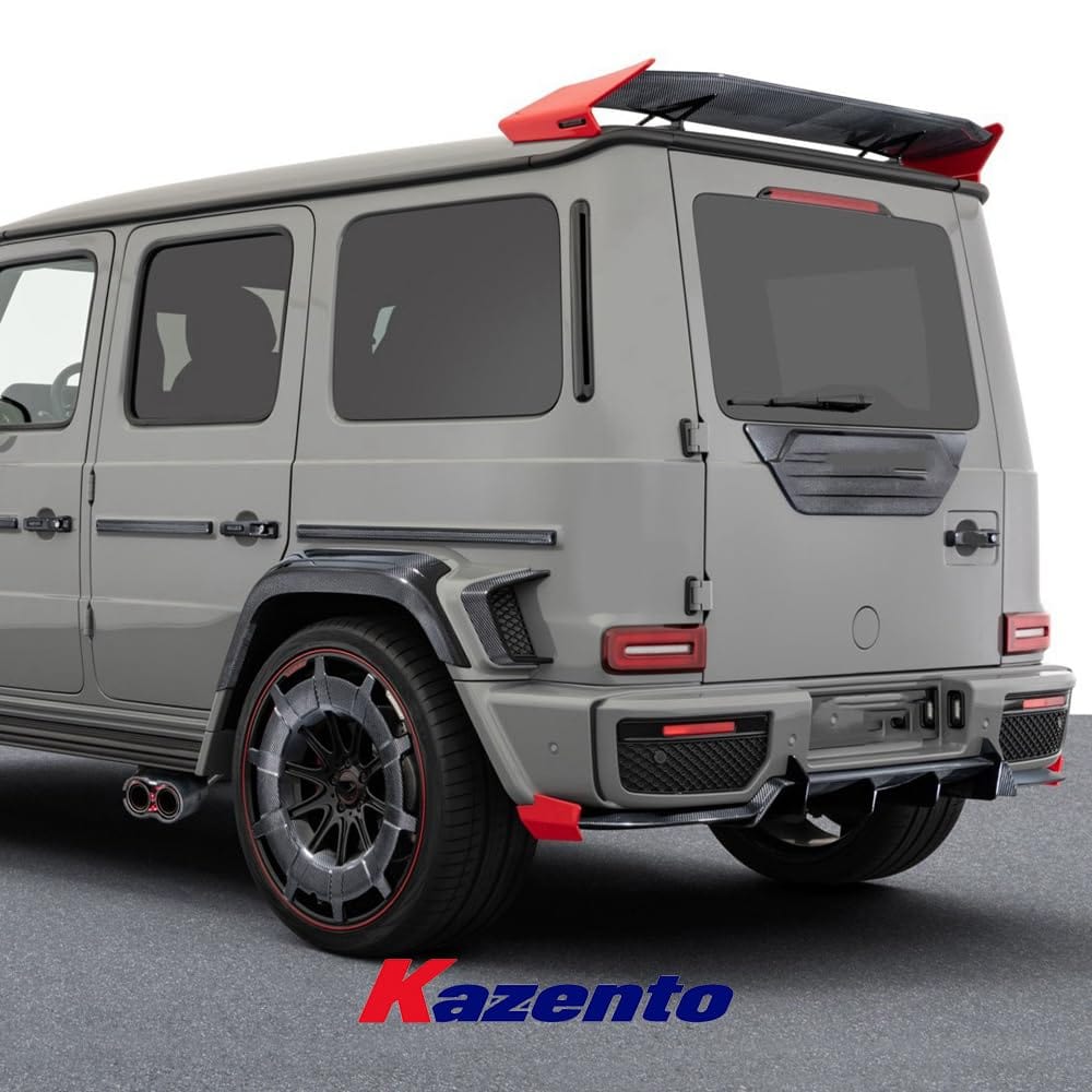 For G63 G500 G350 Rock-Style G900 Rear Under Lip Diffuser Dry Carbon Kazento Carbon Parts 车身侧板 G500-RL-ROCK-DCF
