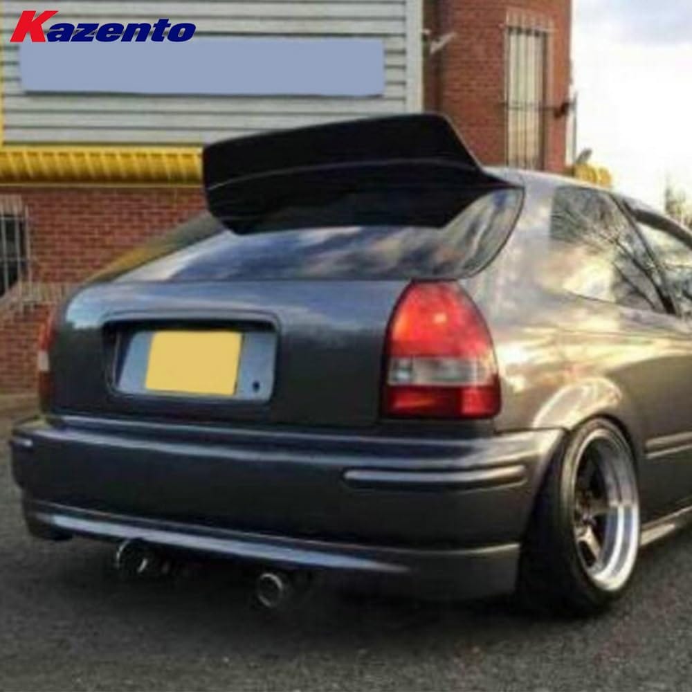 For Honda Civic Ek Osaka Jdm Type Rear Spoiler Fiber Glass Universal Wing For Car Vehicle Body Parts Kits Kazento Carbon Parts 车身侧板 EK-RS-OSAKA-FRP