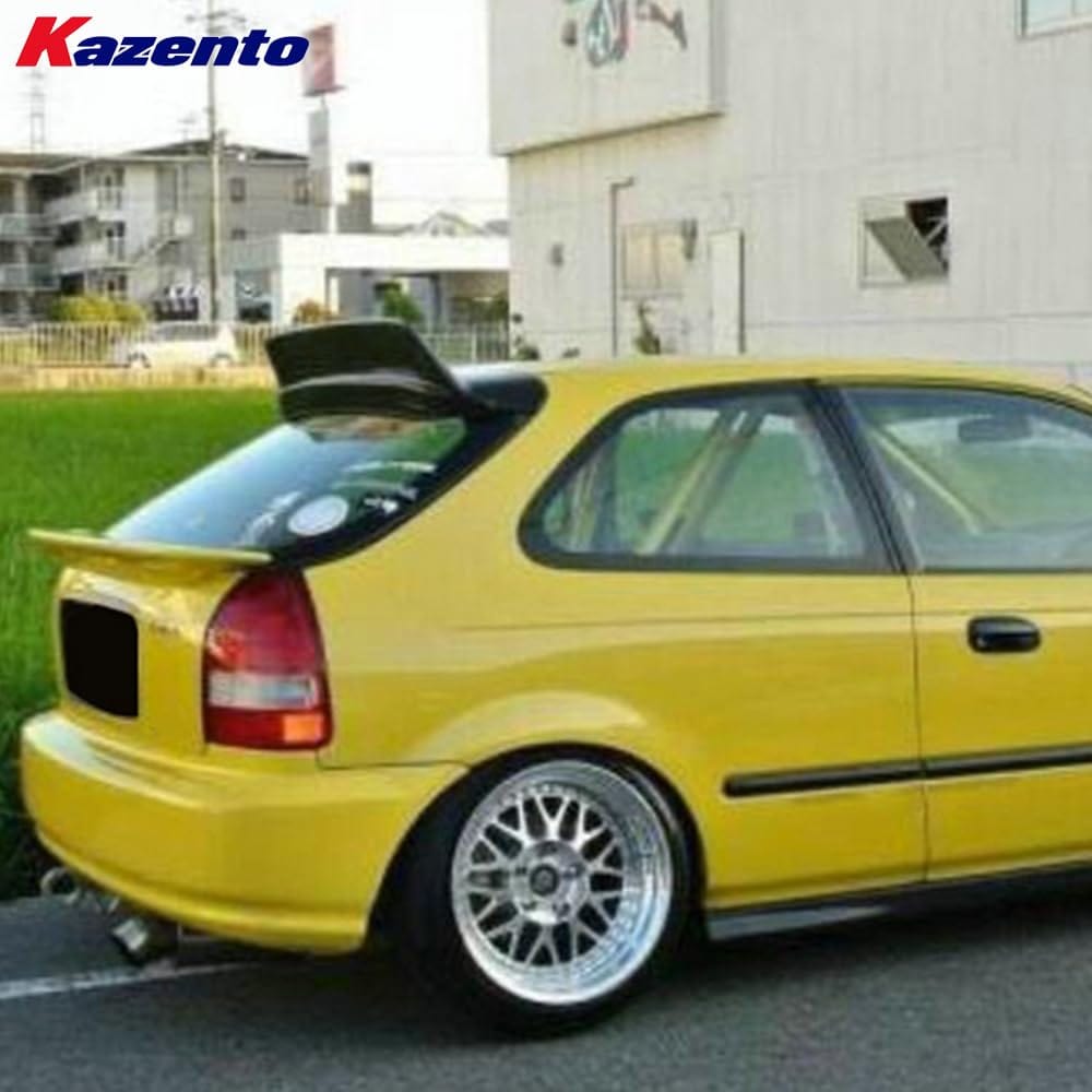 For Honda Civic Ek Osaka Jdm Type Rear Spoiler Fiber Glass Universal Wing For Car Vehicle Body Parts Kits Kazento Carbon Parts 车身侧板 EK-RS-OSAKA-FRP