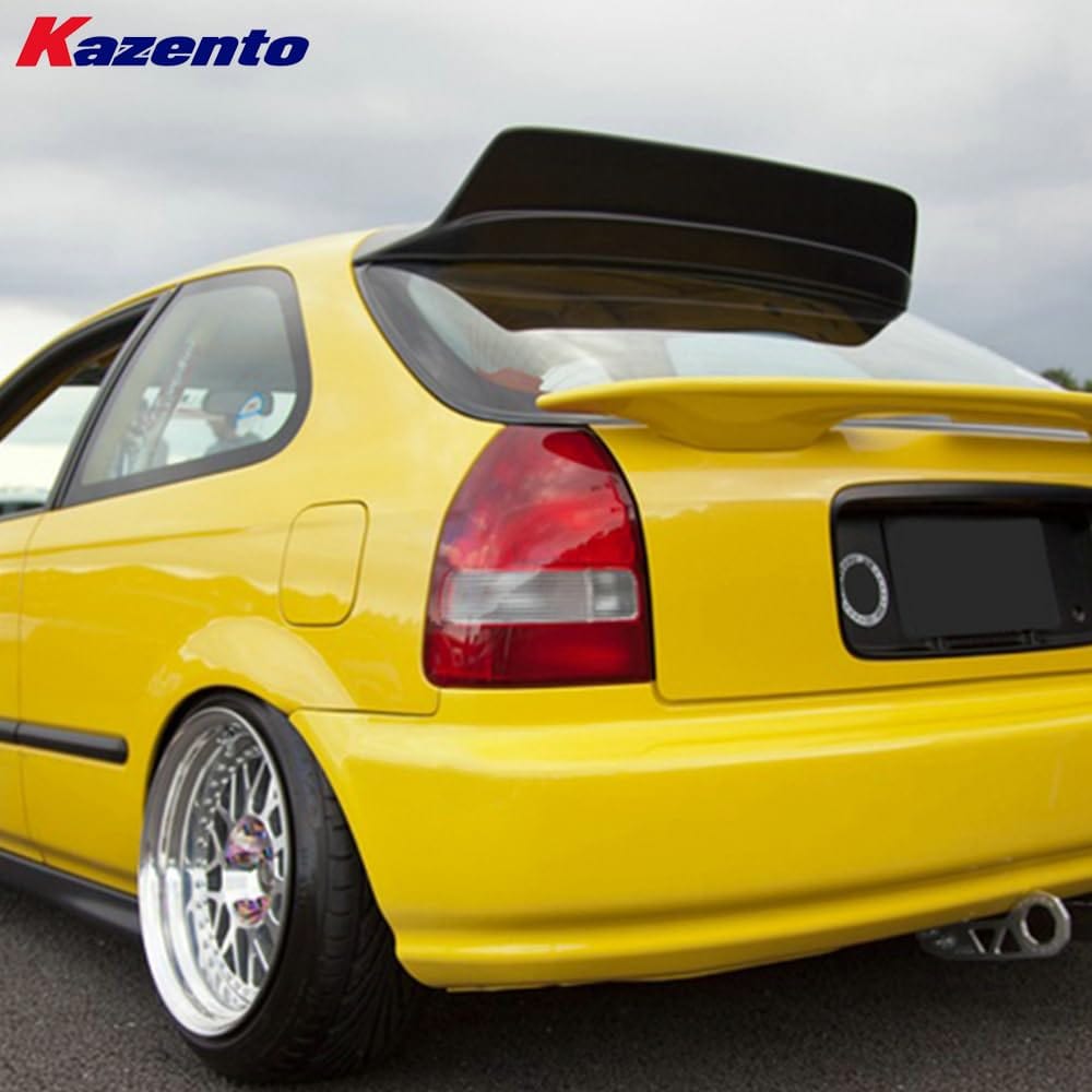 For Honda Civic Ek Osaka Jdm Type Rear Spoiler Fiber Glass Universal Wing For Car Vehicle Body Parts Kits Kazento Carbon Parts 车身侧板 EK-RS-OSAKA-FRP