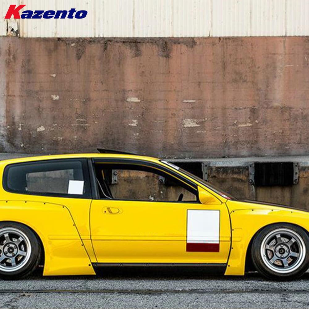 For Honda Eg Civic Hatch Back Rb Style Wide Body Side Skirt Rocker Panels Side Part Fiber Glass Body Kit Replacement Kazento Carbon Parts 车身侧板 EG-SS-RB-5D-FRP