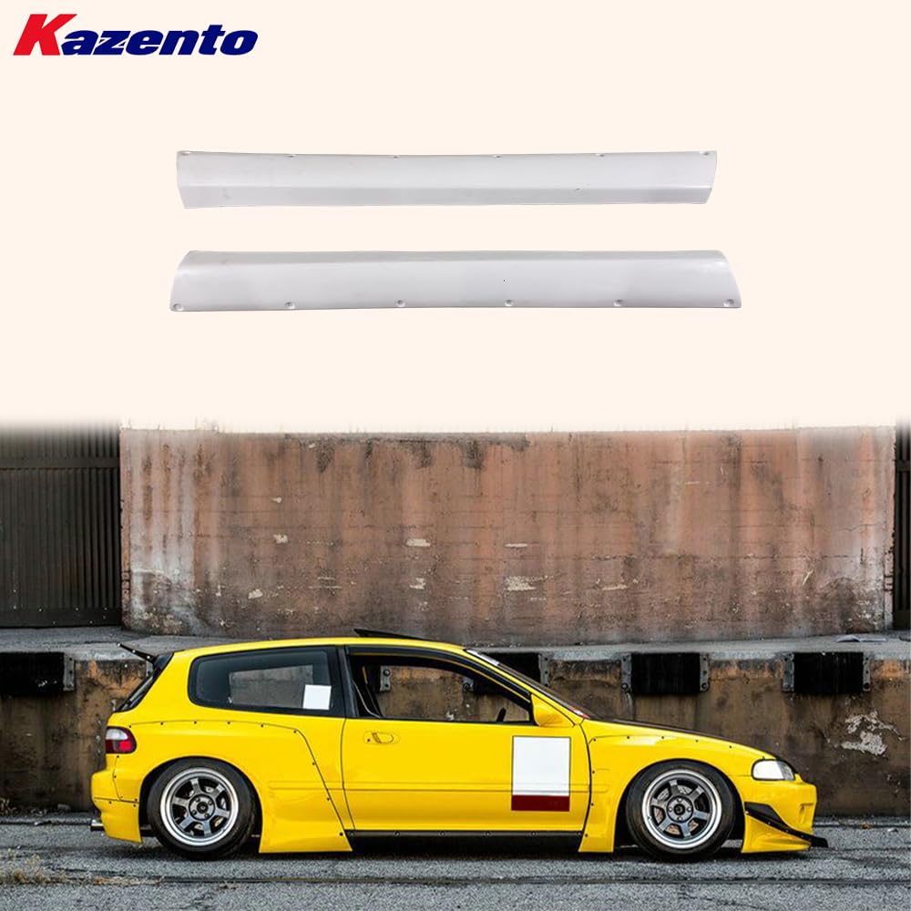 For Honda Eg Civic Hatch Back Rb Style Wide Body Side Skirt Rocker Panels Side Part Fiber Glass Body Kit Replacement Kazento Carbon Parts 车身侧板 EG-SS-RB-5D-FRP