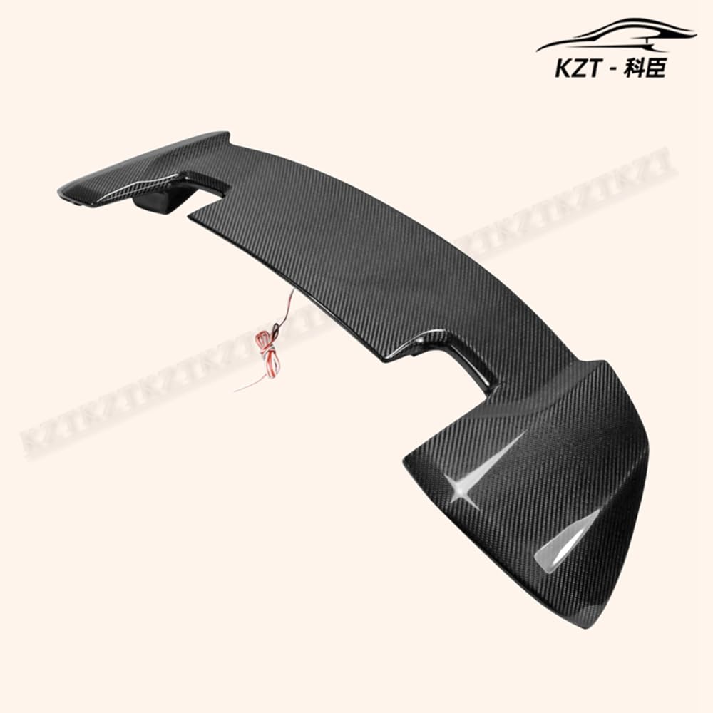 For Honda Jazz Fit Gk5 14-17 Rs-Style Rear Spoiler With Brake Light Carbon Fiber Car Body Parts Kits Kazento Carbon Parts 车身侧板 FIT-RS-RS-WL-14-CF