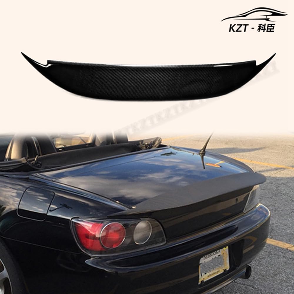 For Honda S2000 Bys Style Rear Ducktail Spoiler Wing Carbon Fiber Car Body Parts Kits Kazento Carbon Parts 车身侧板 S2000-RS-BYS-CF